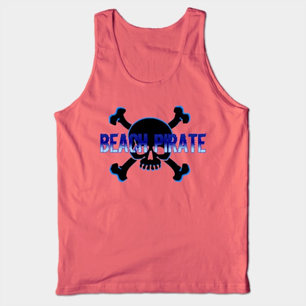 Beach pirate metal detecting Tank Top by Coreoceanart